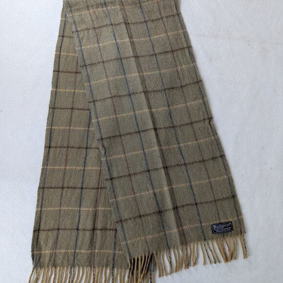 Burberry Accessories - Burberry Cashmere Scarf Green | Unisex | Timeless Check Look | Fast Dispatch